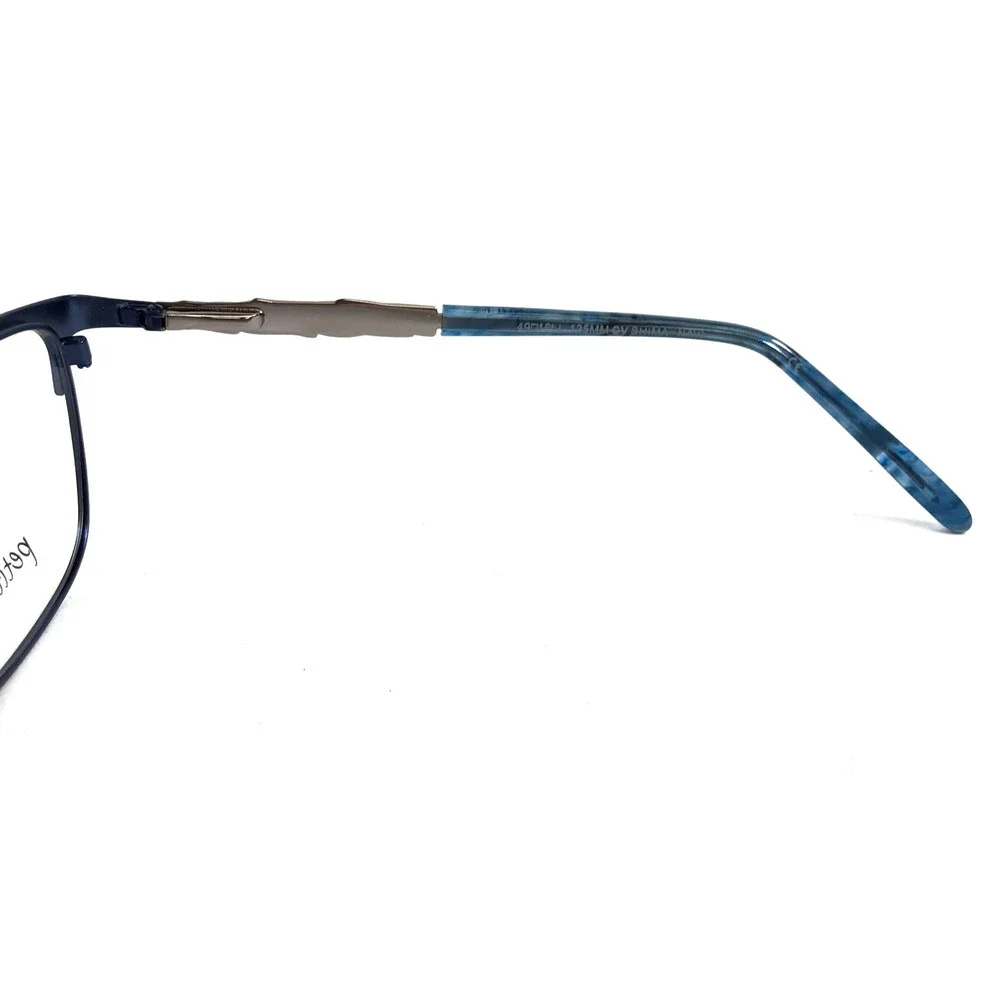 Ellen Tracy Petite Eyeglasses Frames SHIMA NAVY Blue Silver Cat Eye 49-16-125